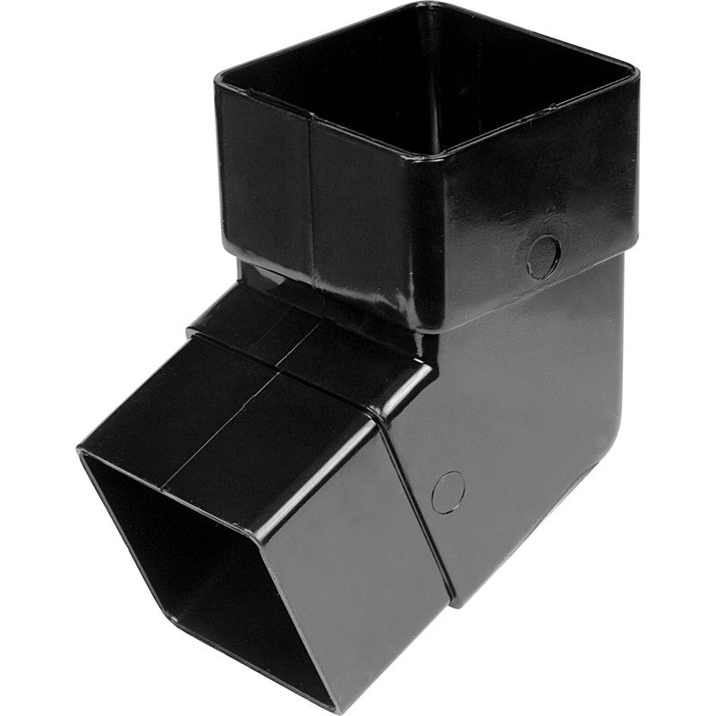 Square Gutter 45° Downpipe Elbow – 65mm Angled Connector