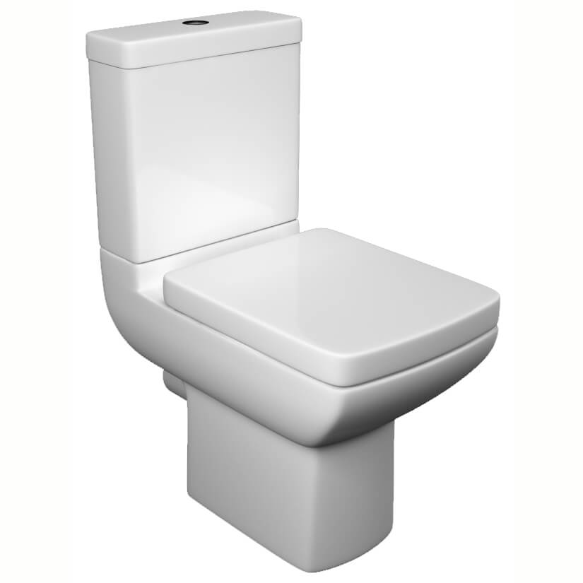Kartell K‑Vit Pure Close‑Coupled WC with Soft‑Close Seat (Pan POT263PU, Cistern + Seat)