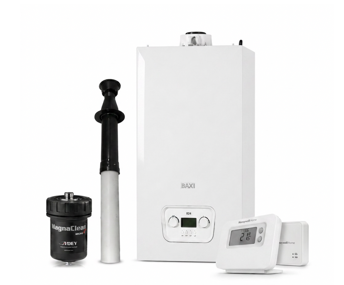 Baxi 824 Combi 2 Boiler Pack – T3R Control & Vertical Flue