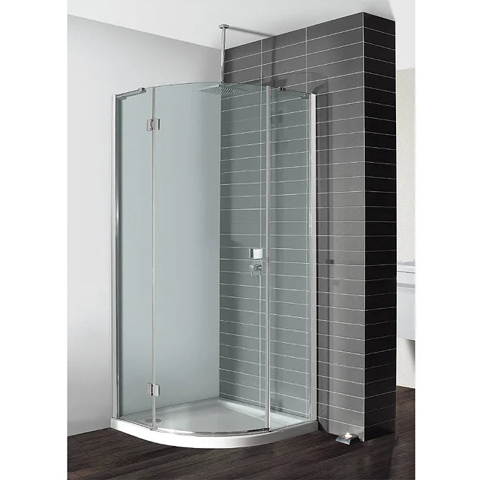 Kartell K‑Vit KV8 900 mm Single-Door Quadrant Shower Enclosure – 8 mm Glass, Chrome Frame (EIGHT900Q)