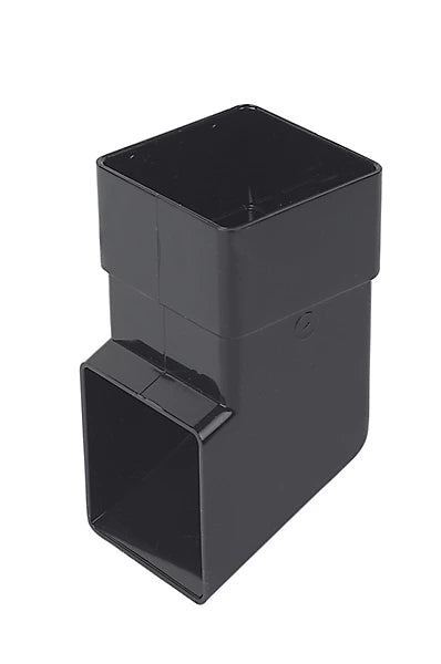 Square Downpipe Shoe – 65mm uPVC Rainwater Outlet