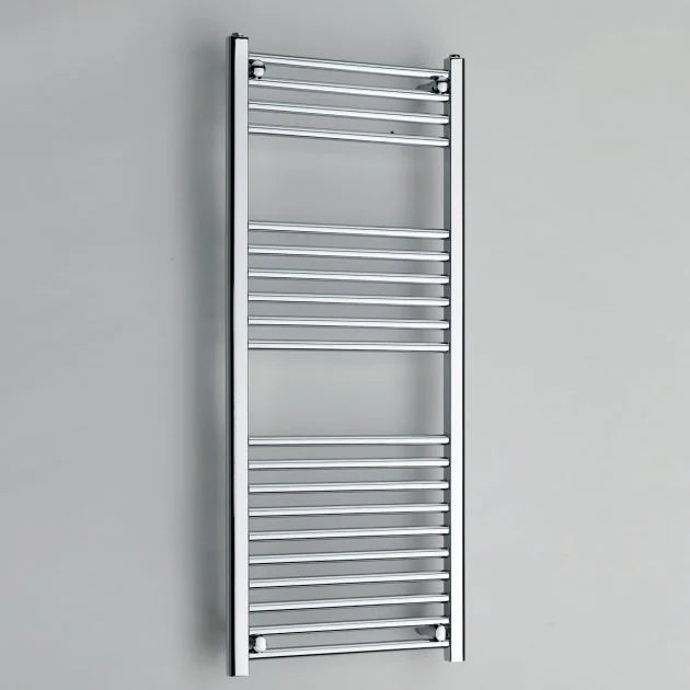 K-Rail 25mm Straight Heated Towel Rail – 600mm x 1200mm – Chrome