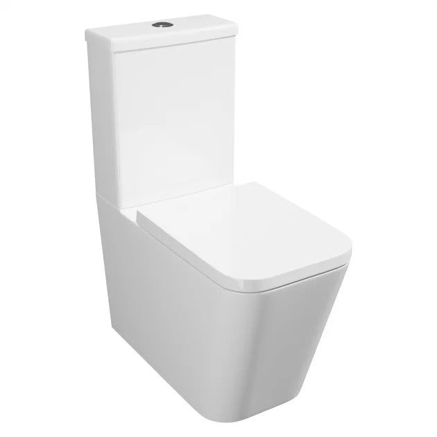 Kartell K‑Vit Genoa Square Close‑Coupled WC Suite – Pan, Cistern & Premium Soft‑Close Seat