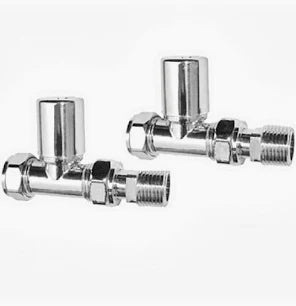 15mm x 1/2 Straight Rad Valve Chrome