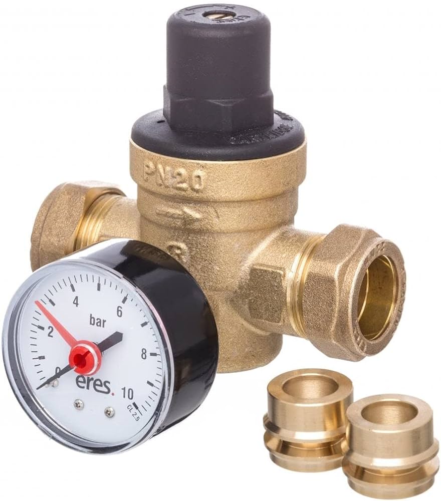 22mm Pressure Reducing Valve With Gauge
