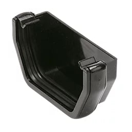 Square Guttering External Stop End – 114mm uPVC Clip-On End Cap