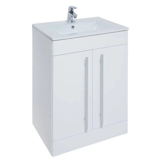 Purity Floor Standing 2 Door Cabinet – White – 600x855x450mm