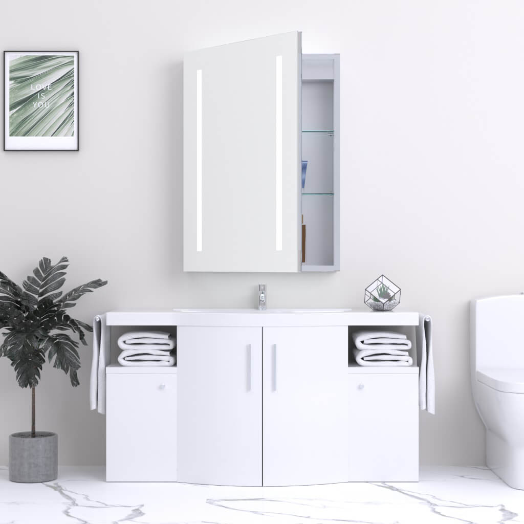 Spectrum LED Mirror Cabinet 500 × 700 mm – LED, Demister,