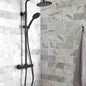 Nero Square Option 1 Fixed Shower Panel & Valve – Matt Black