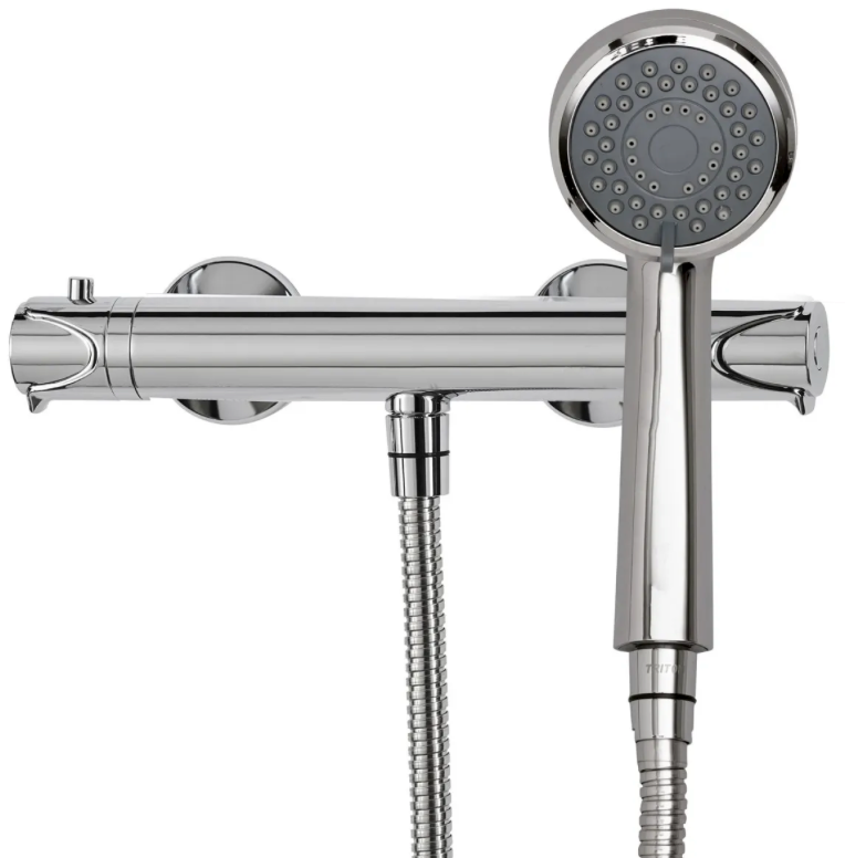 Dene Cool Thermostatic Shower, Touch Bar Mixer c/w Fixing Brackets
