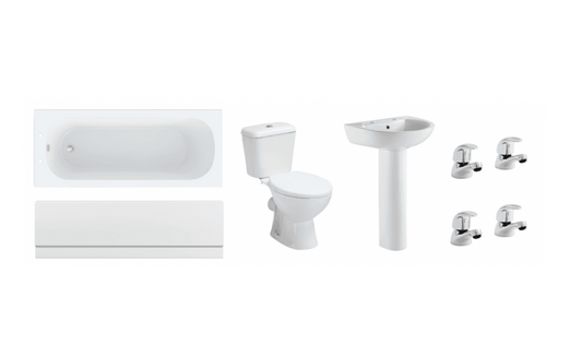 Kartell K-VIT Essential Bathroom Suite with Basin & Bath Taps