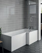 KARTELL ELITE 1600 X 850 L SHAPE RIGHT HAND SQUARE SHOWER BATH