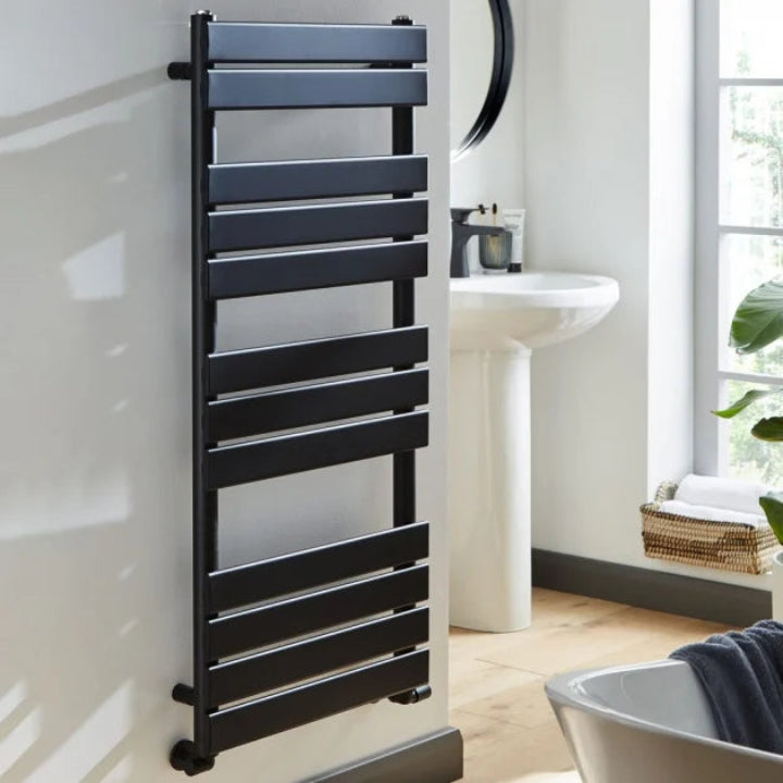 Memphis Black Heated Towel Rail
