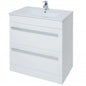 Kartell K‑Vit Purity 800 × 450 × 855 mm Floor‑Standing 2‑Drawer Vanity Unit – White Gloss