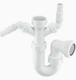 40mm Telescopic Horn Appliance Trap – Dual Spigot Adjustable Waste Trap