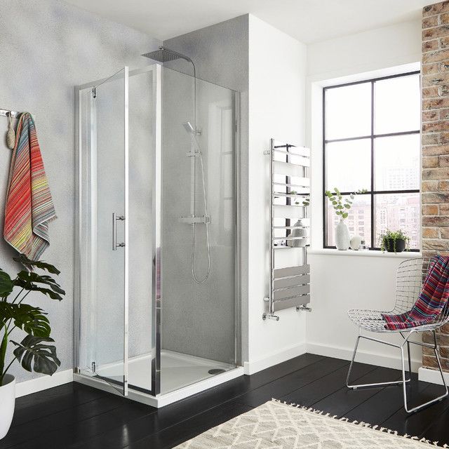 Kartell SIX800BF KV6 Bi-Fold Enclosures Shower Door 18500mm X 800mm, 4mm Glass